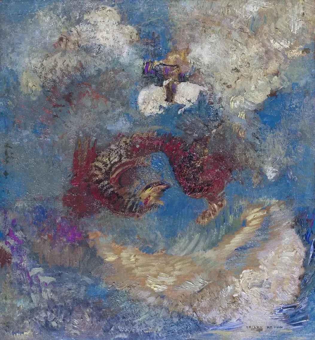 Saint Georges et le dragon - Odilon Redon image 1 copie peinte à la main à l’huile