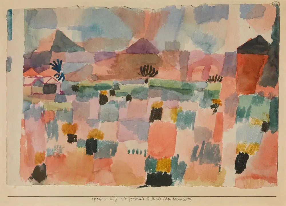 Saint-Germain près de Tunis (à l'intérieur des terres) - Paul Klee image 1 tableau peint à l’huile sur toile