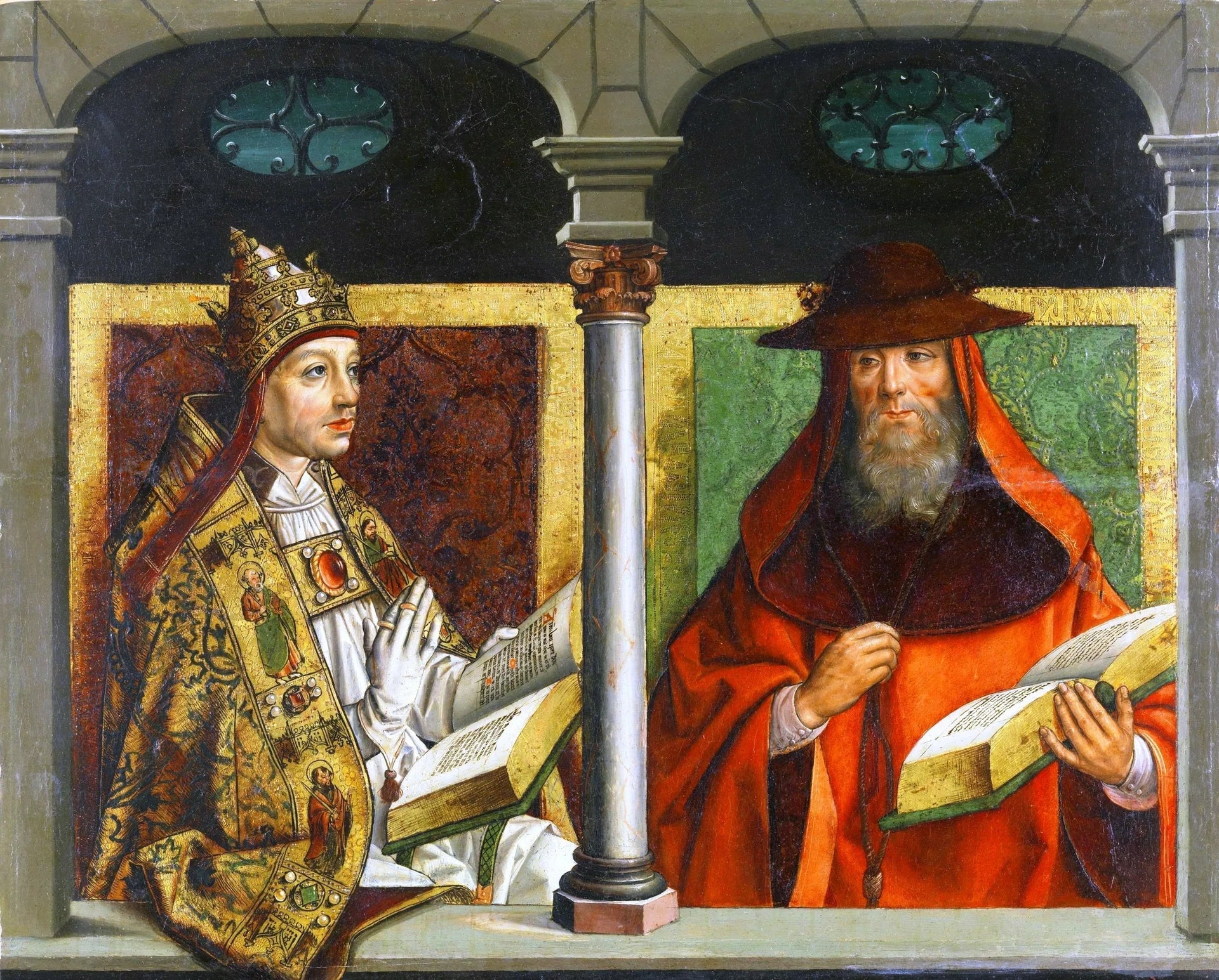 Saint Grégoire le Grand et Saint Jérôme - Pedro Berruguete image 1 copie peinte à la main à l’huile