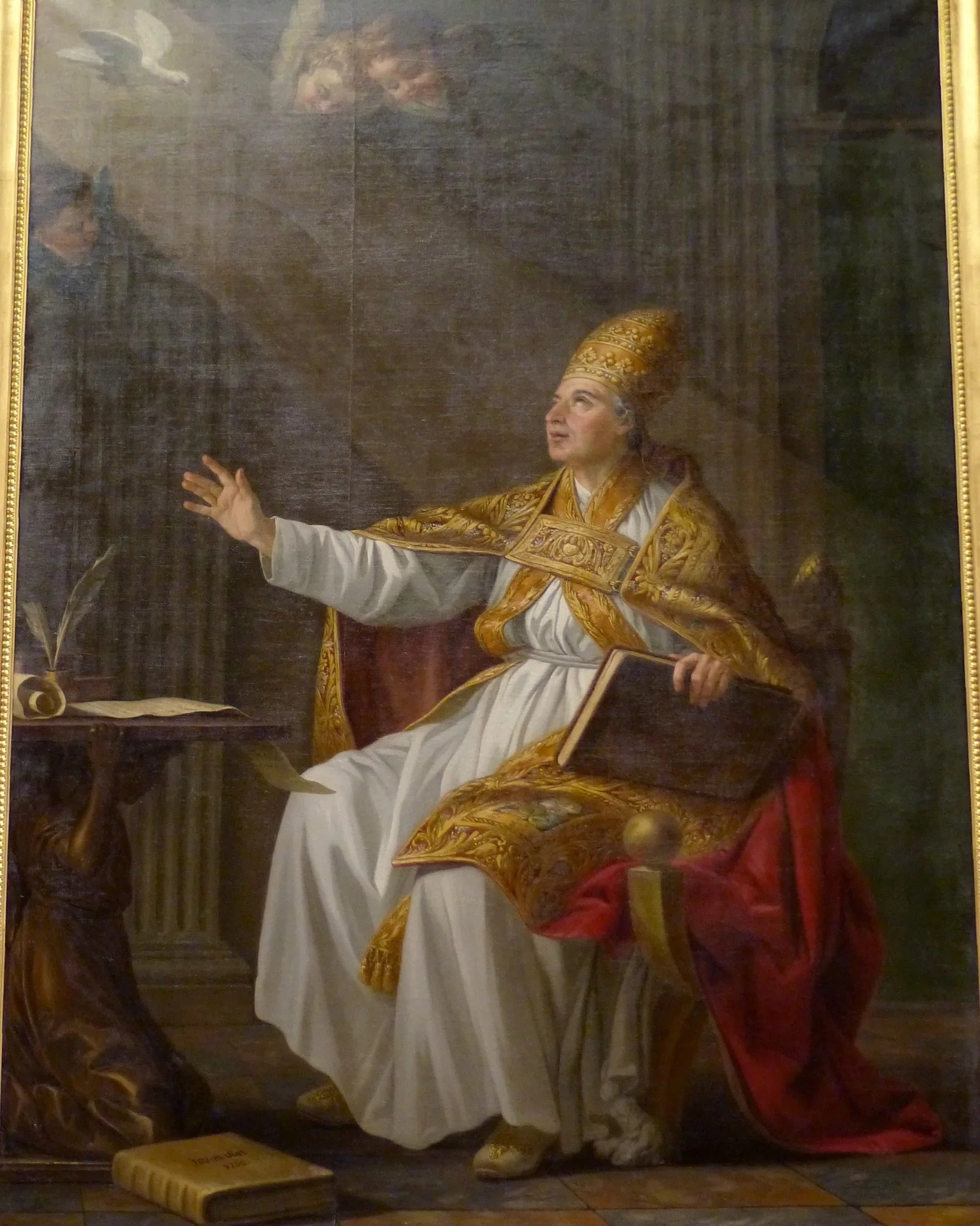 Saint Grégoire Le Grand, pape - Joseph-Marie Vien image 1 reproduction de peinture à l’huile