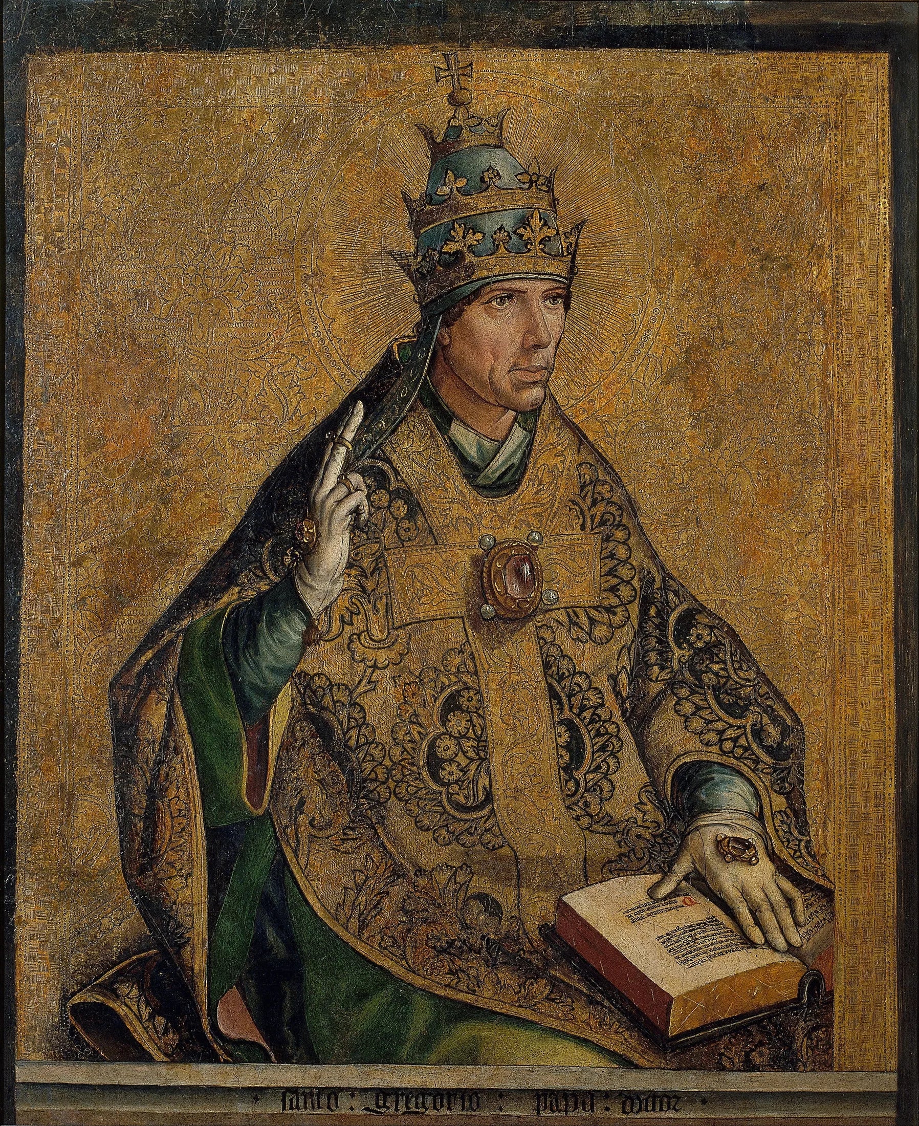 Saint Grégoire le Pape - Pedro Berruguete image 1 reproduction de peinture à l’huile