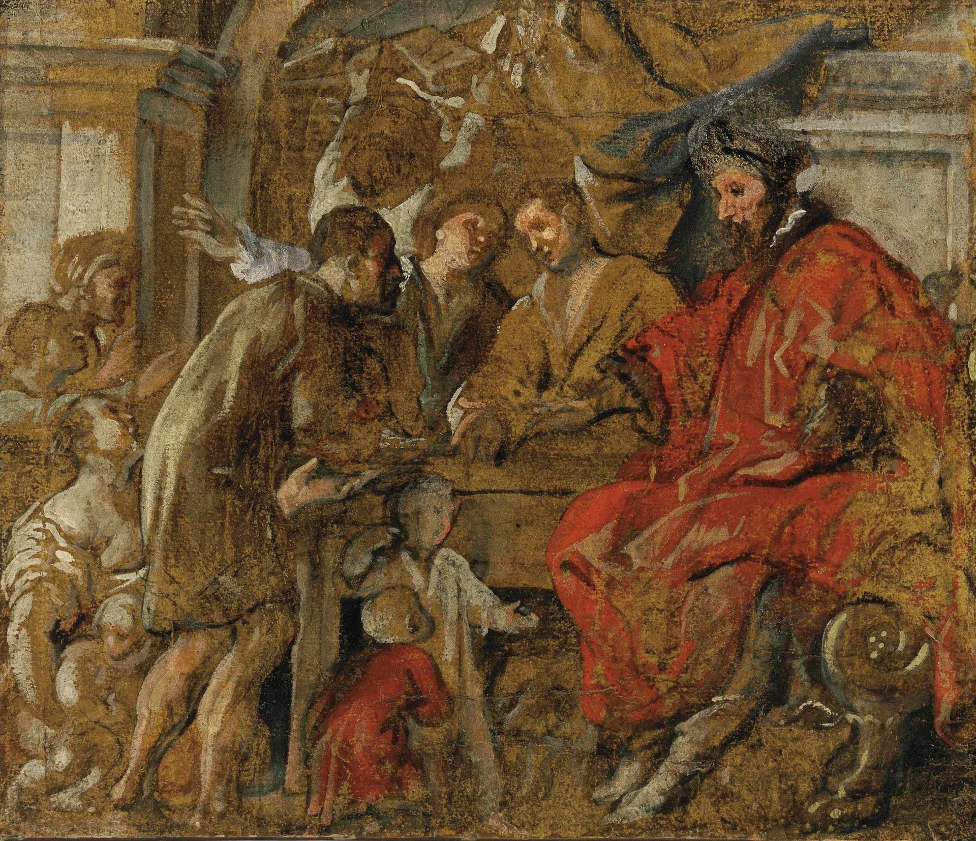 Saint Ives accueillant les suppliants - Jacob Jordaens image 1 copie de tableau peinte à la main