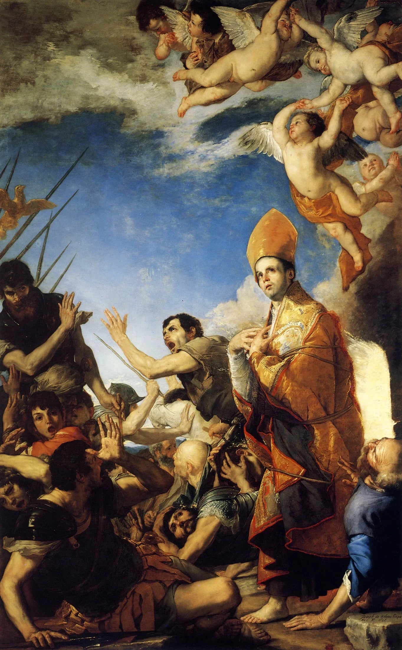 Saint Janvier sortant de l'indemnité de la fournaise - Jusepe de Ribera image 1 copie de tableau peinte à la main