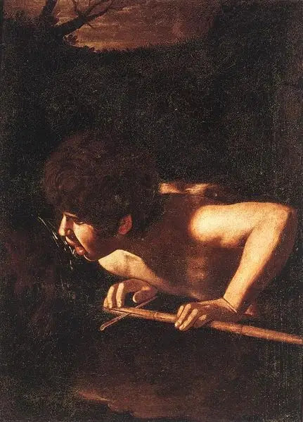 Saint Jean-Baptiste à la fontaine - Le Caravage image 1 copie de tableau peinte à la main