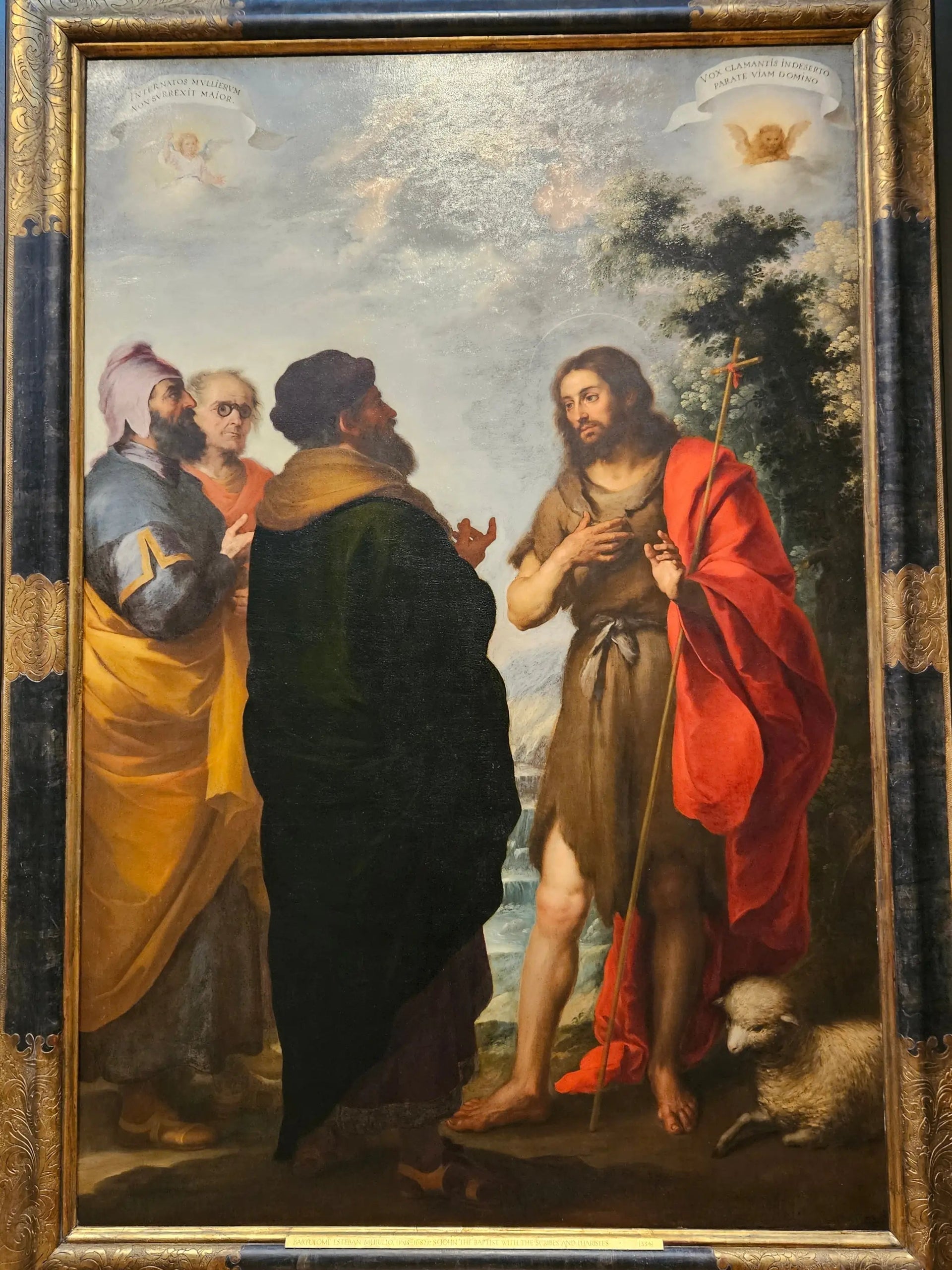 Saint Jean-Baptiste avec les scribes et les pharisiens - Bartolomé Esteban Murillo image 1 reproduction d’œuvre d’art à l’huile