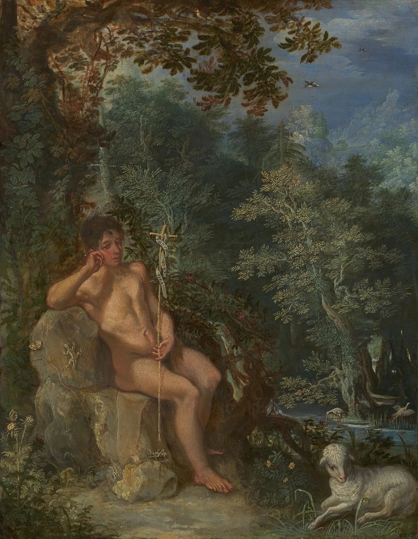 Saint Jean-Baptiste dans le désert - Adam Elsheimer image 1 reproduction de peinture à l’huile