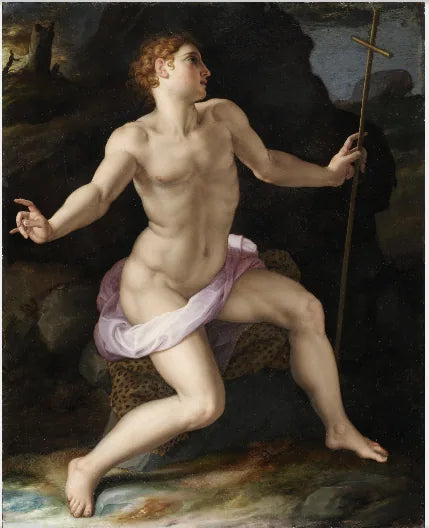 Saint Jean-Baptiste dans le désert - Bronzino image 1 reproduction de peinture à l’huile