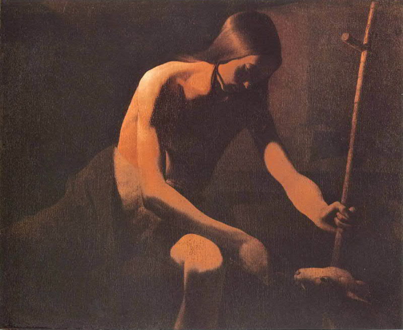Saint Jean-Baptiste dans le désert - Georges de La Tour image 1 reproduction d’œuvre d’art à l’huile