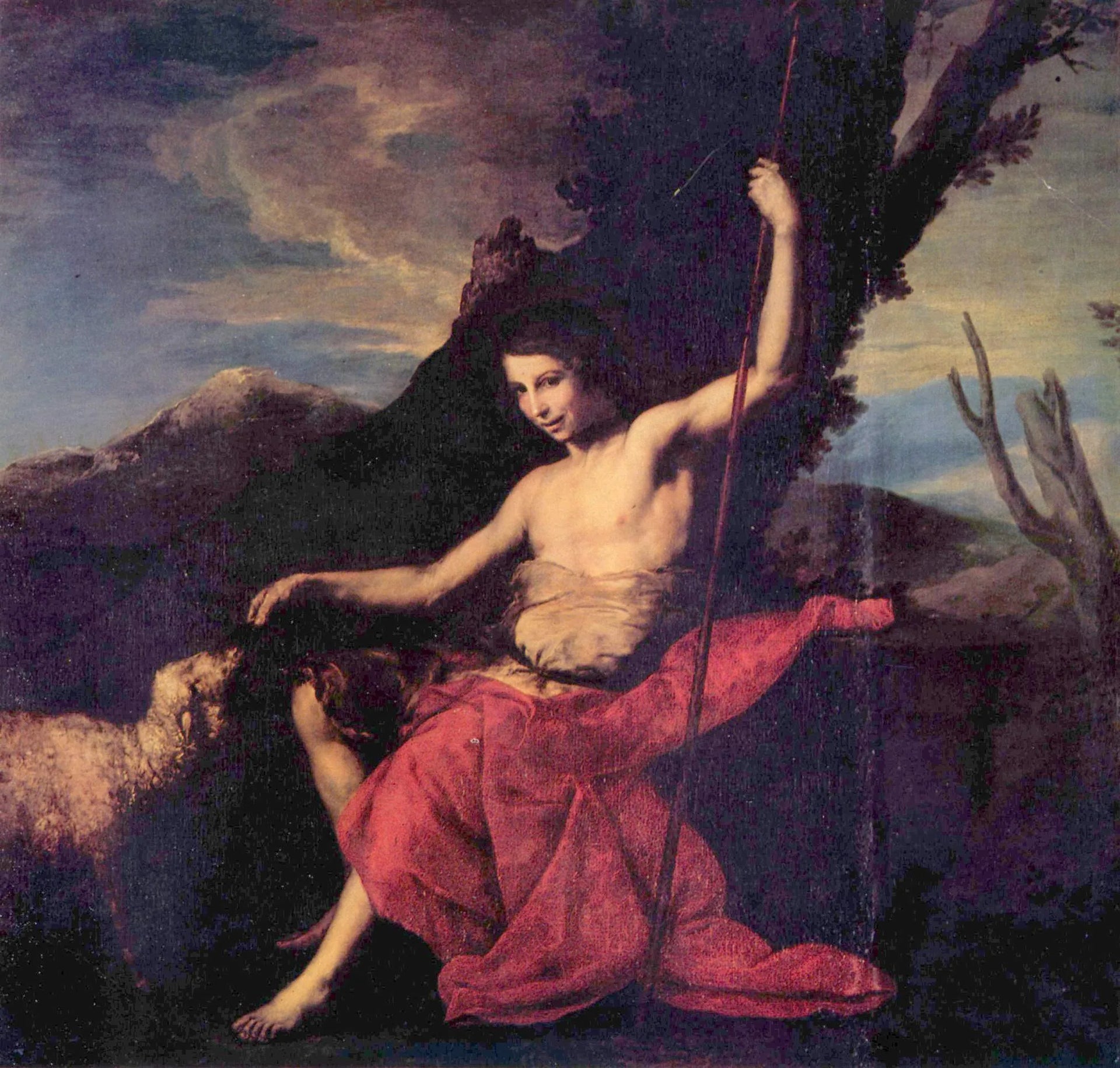 Saint Jean Baptiste dans le désert - Jusepe de Ribera image 1 copie peinte à la main à l’huile