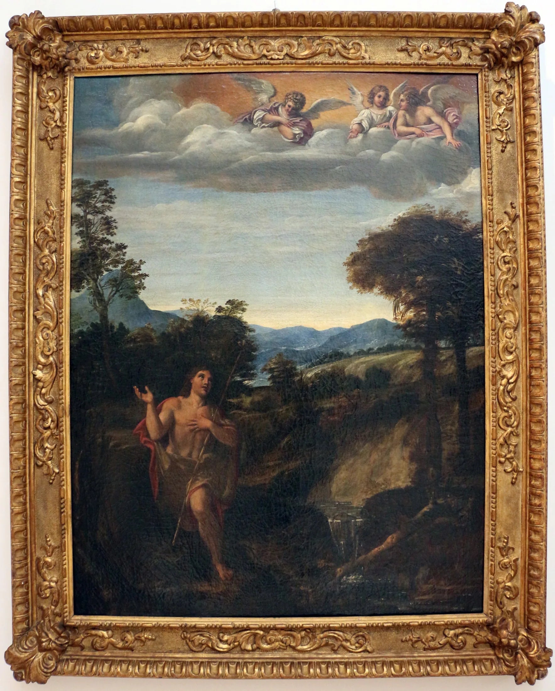 Saint Jean-Baptiste dans un paysage - Annibale Carracci image 1 reproduction artisanale de tableau