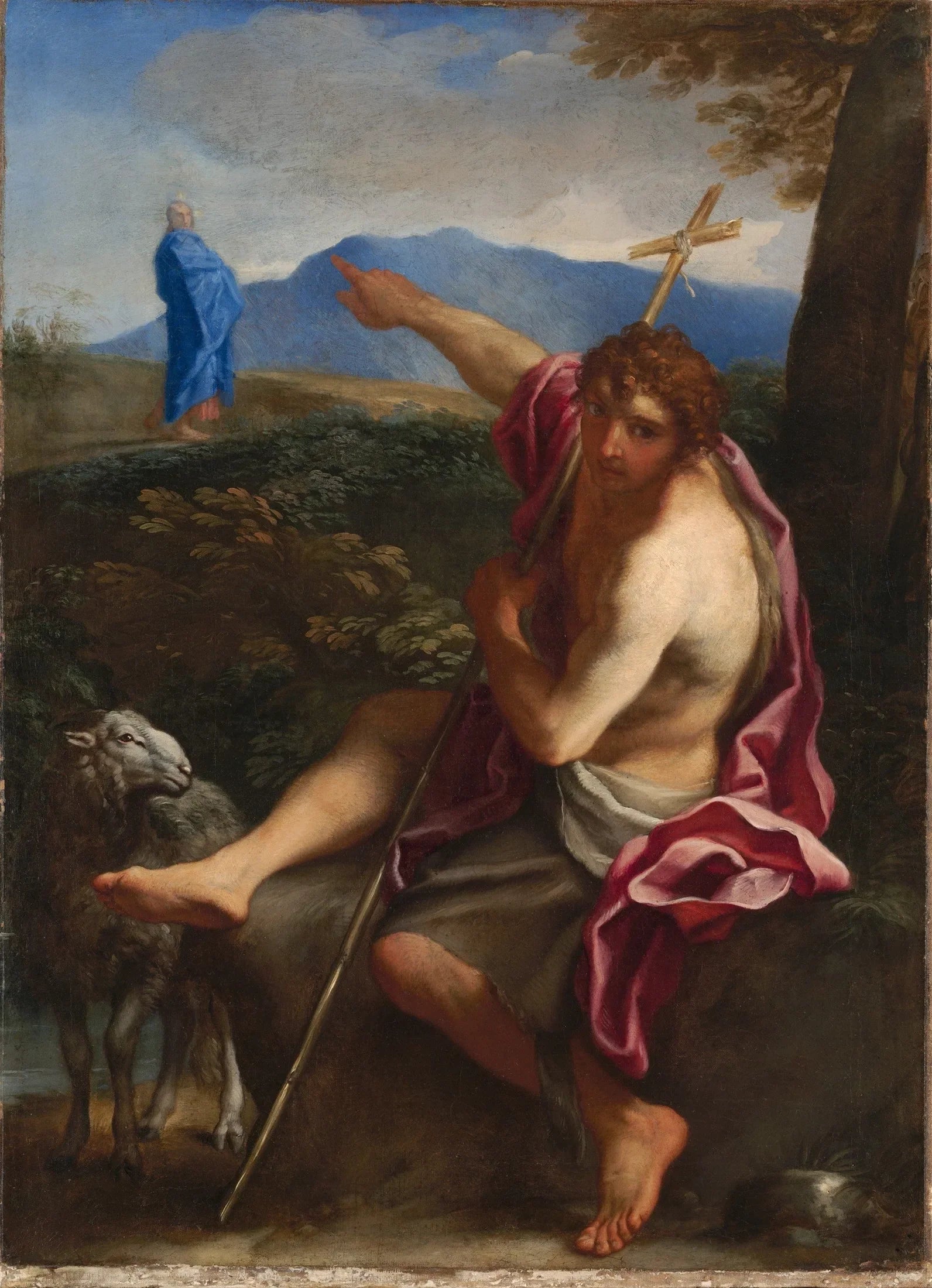 Saint Jean-Baptiste désignant le Christ dans un paysage - Carlo Maratta image 1 reproduction réalisée par Alpha Reproduction