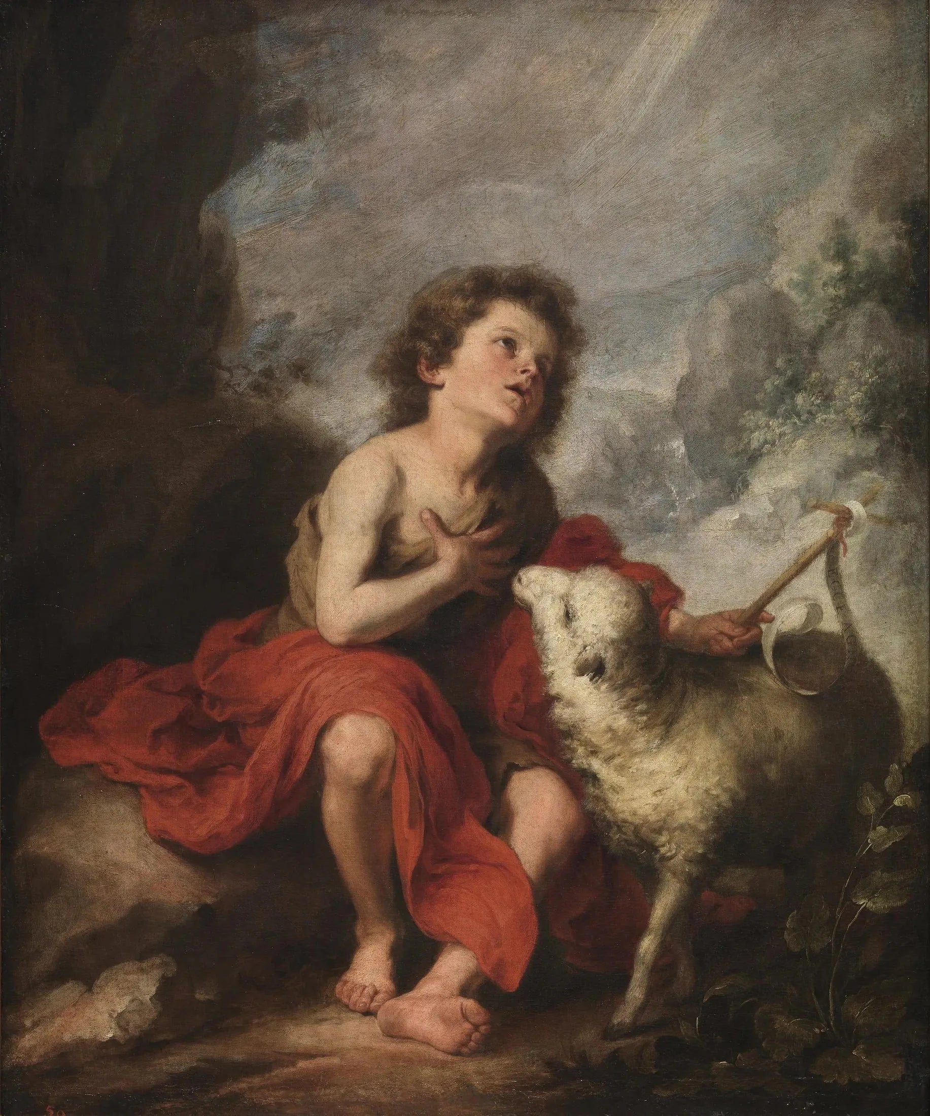 Saint Jean Baptiste enfant - Bartolomé Esteban Murillo image 1 tableau peint à l’huile sur toile