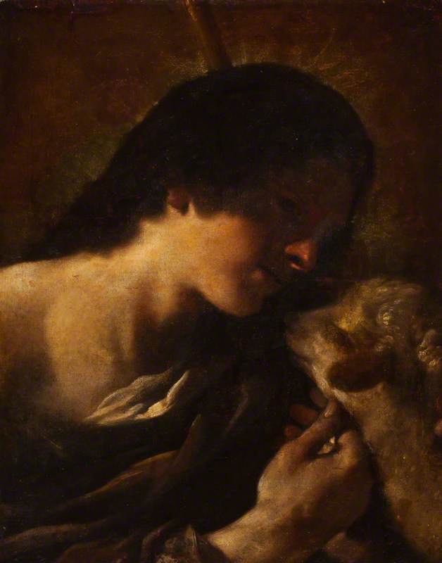 Saint Jean-Baptiste - Guercino image 1 copie de tableau peinte à la main