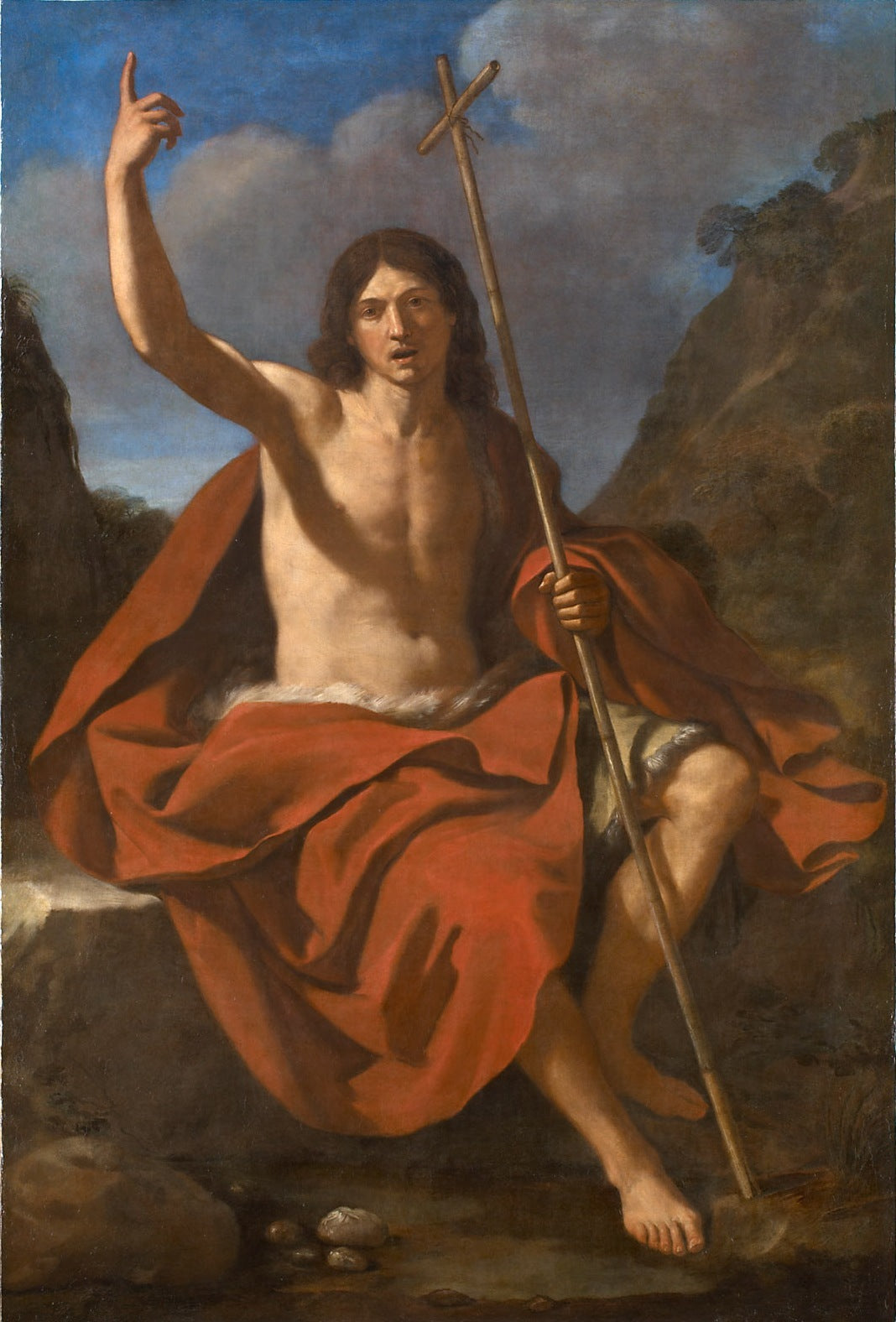 Saint Jean-Baptiste - Guercino image 1 reproduction de peinture à l’huile