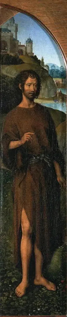 Saint Jean-Baptiste - Hans Memling image 1 copie peinte à la main à l’huile