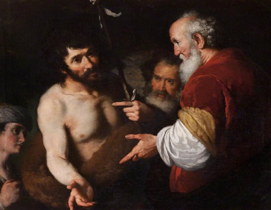 Saint Jean-Baptiste interrogé sur le Christ - Bernardo Strozzi