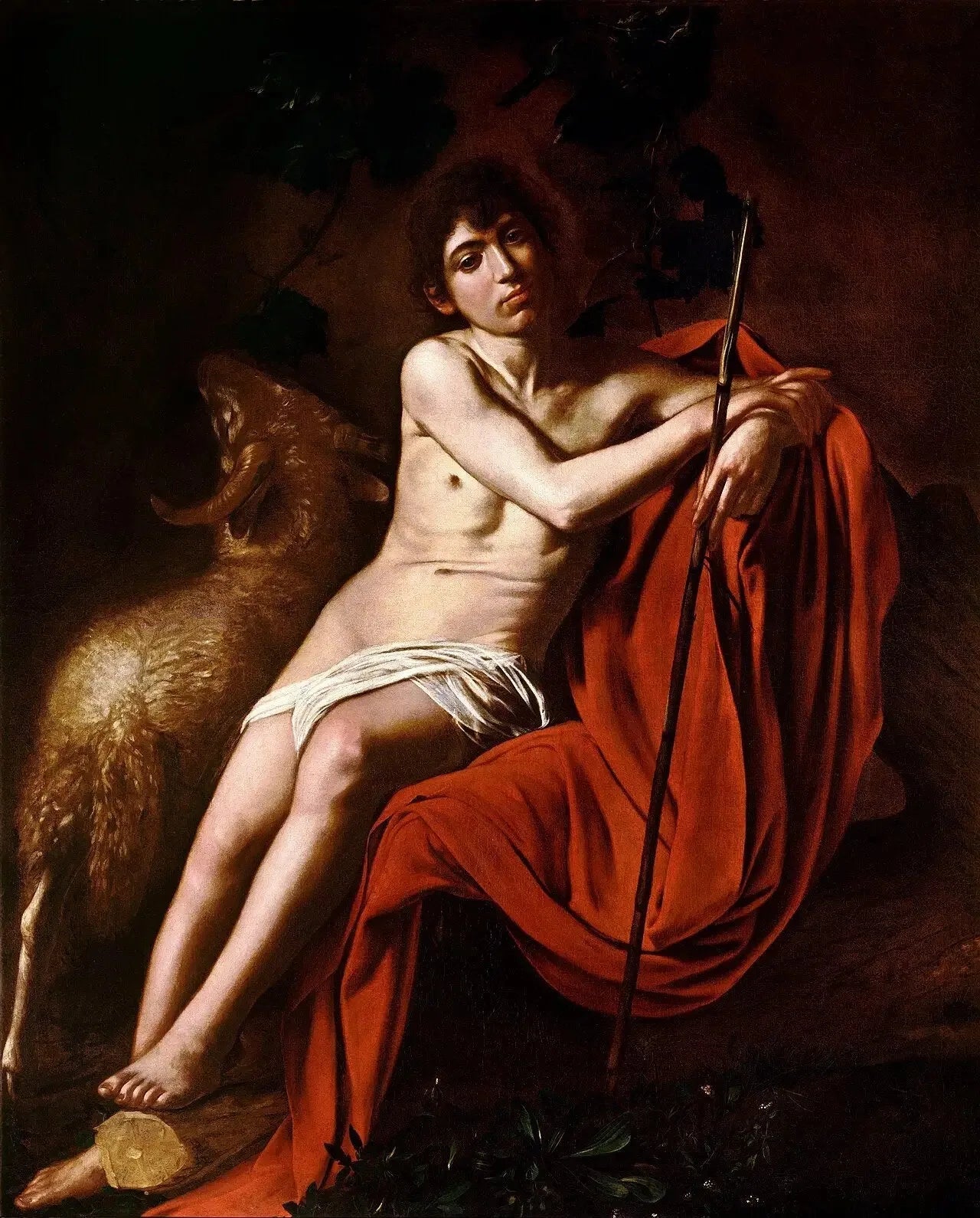 Saint Jean-Baptiste - Le Caravage image 1 tableau peint à l’huile sur toile