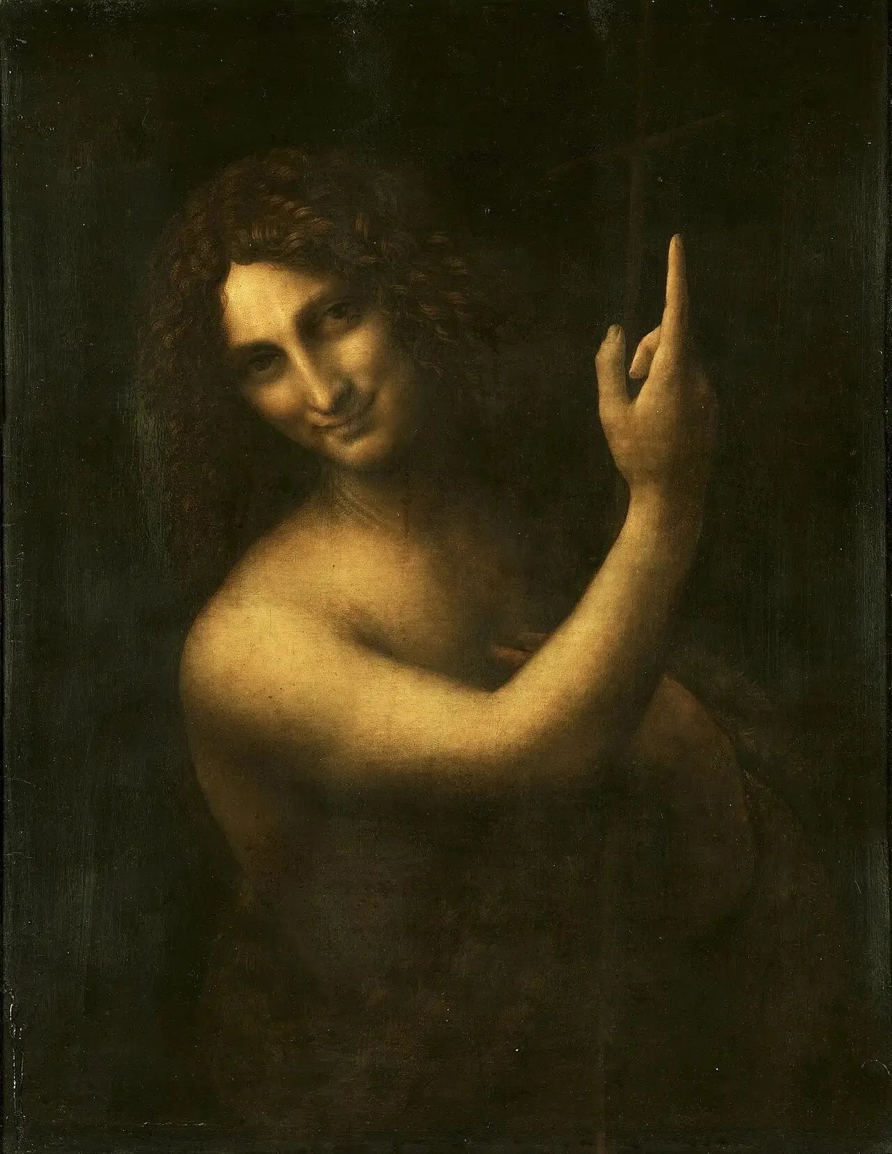 Saint Jean-Baptiste - Léonard de Vinci image 1 copie de tableau peinte à la main