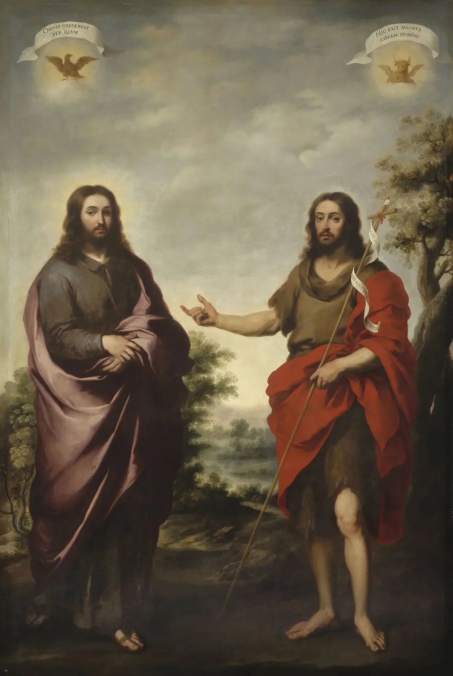 Saint Jean-Baptiste montrant le Christ - Bartolomé Esteban Murillo image 1 copie de tableau peinte à la main