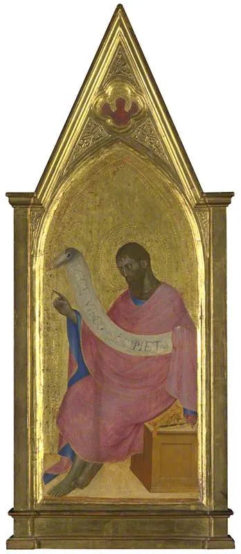 Saint Jean-Baptiste : Panneau du pinacle droit - Giovanni da Milano image 1 copie peinte à la main à l’huile