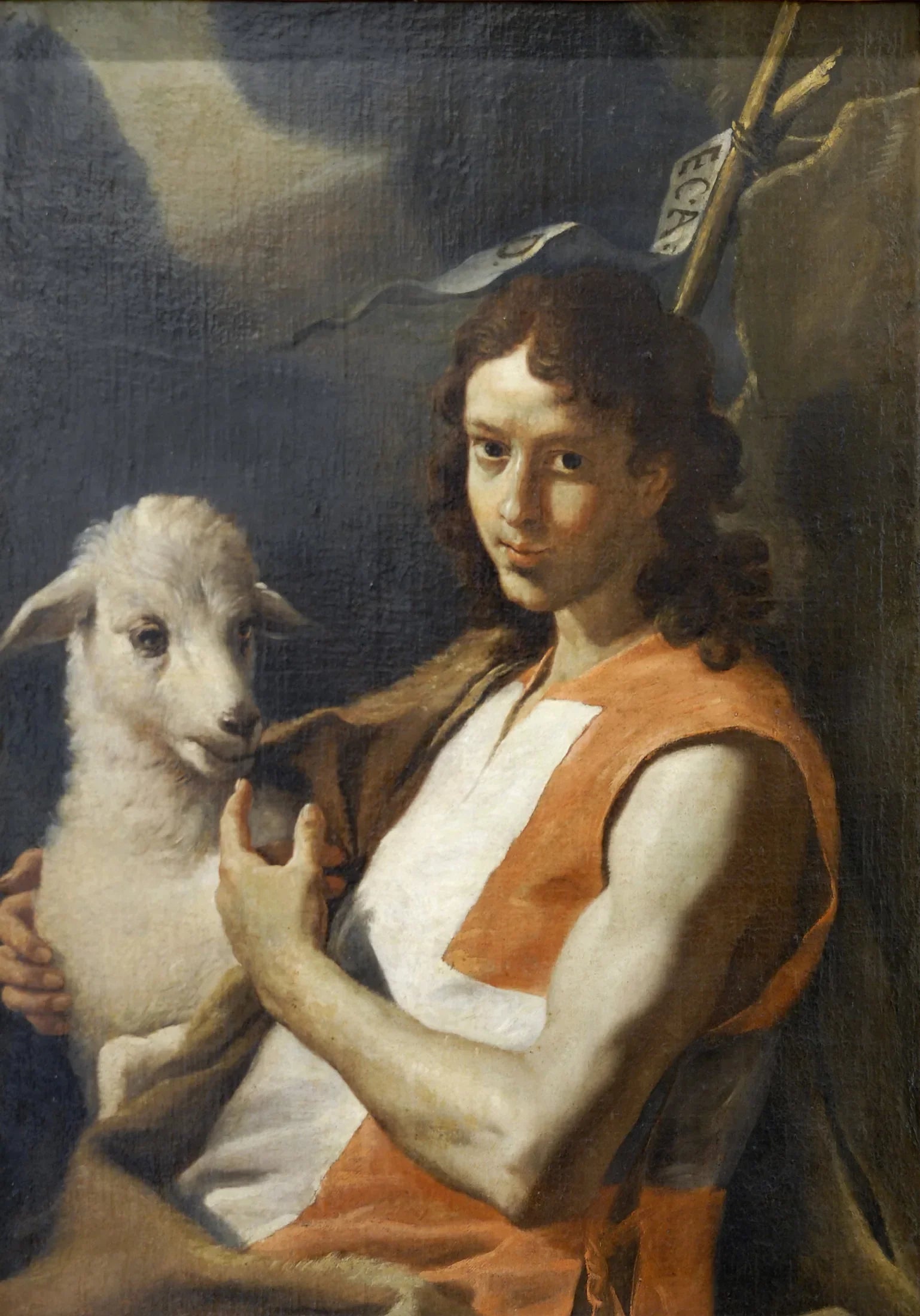 Saint Jean-Baptiste portant le tabard rouge de l'Ordre de Saint-Jean - Mattia Preti image 1 copie peinte à la main à l’huile