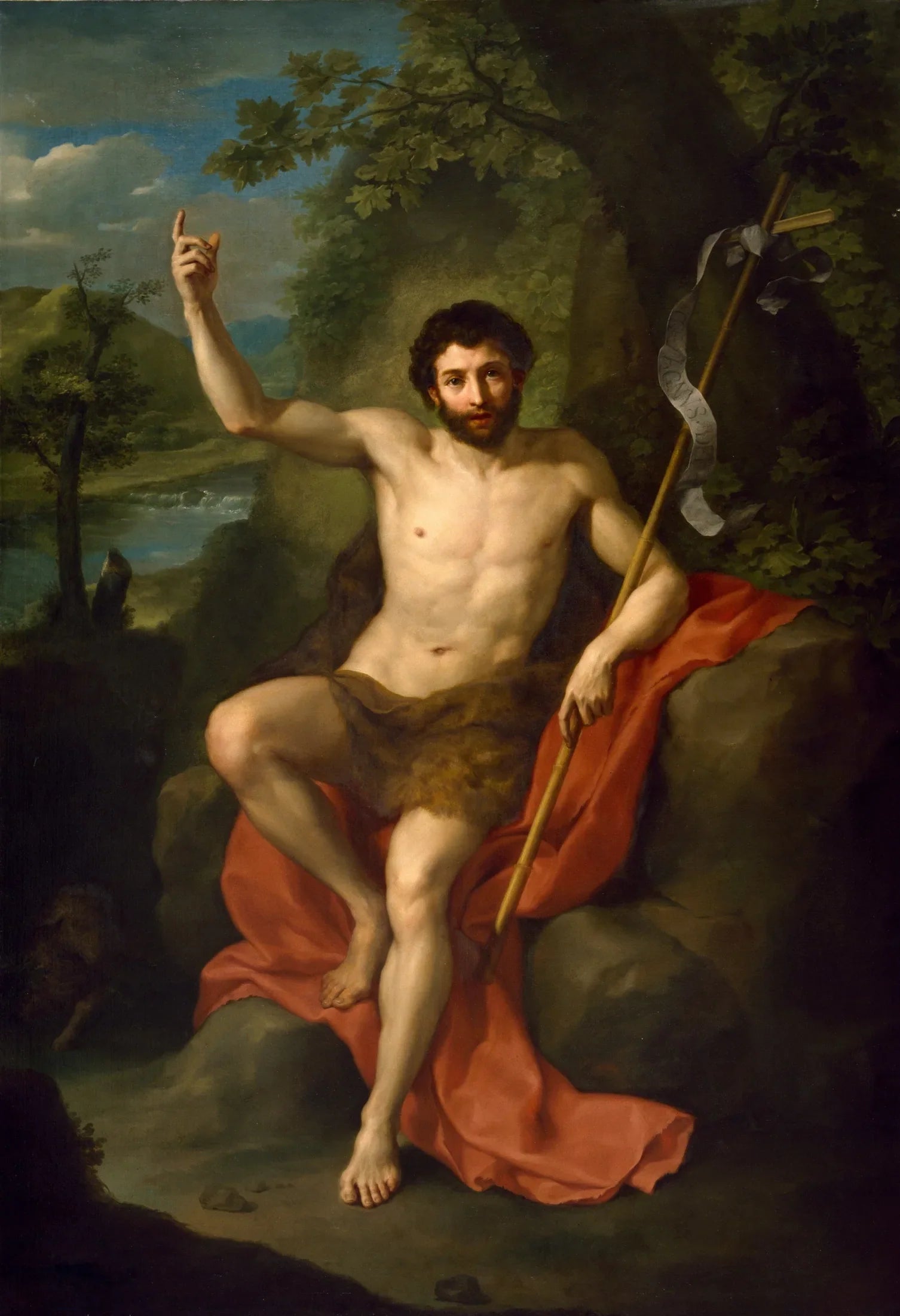 Saint Jean-Baptiste prêchant dans le désert - Anton Raphael Mengs image 1 reproduction artisanale de tableau