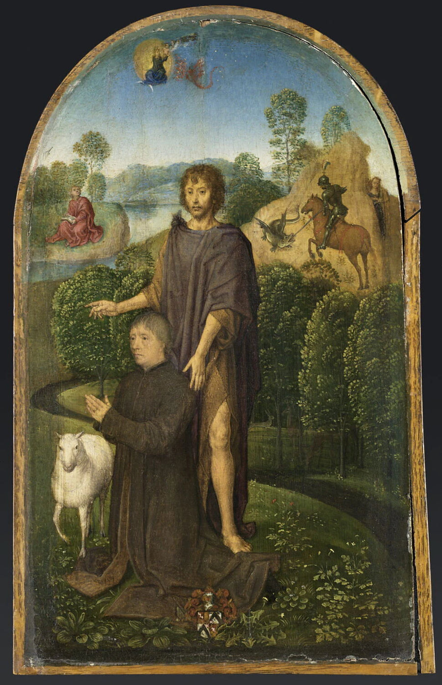 Saint Jean-Baptiste présentant un orant - Hans Memling