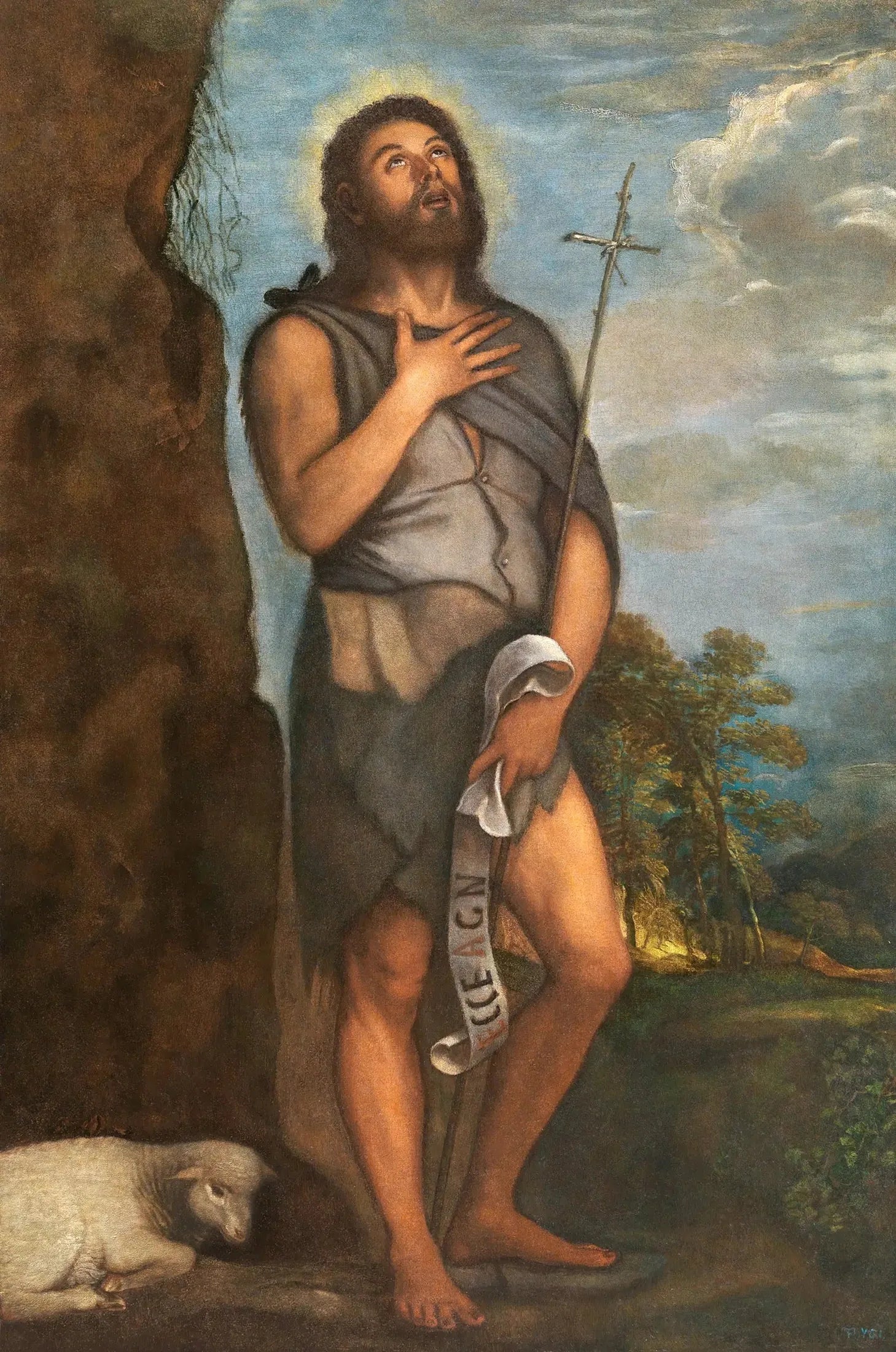 Saint Jean-Baptiste - Titian image 1 tableau peint à l’huile sur toile