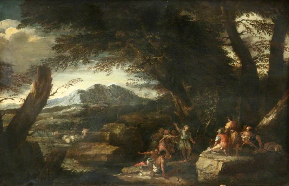 Saint Jean prêchant dans le désert - Salvator Rosa image 1 copie de tableau peinte à la main