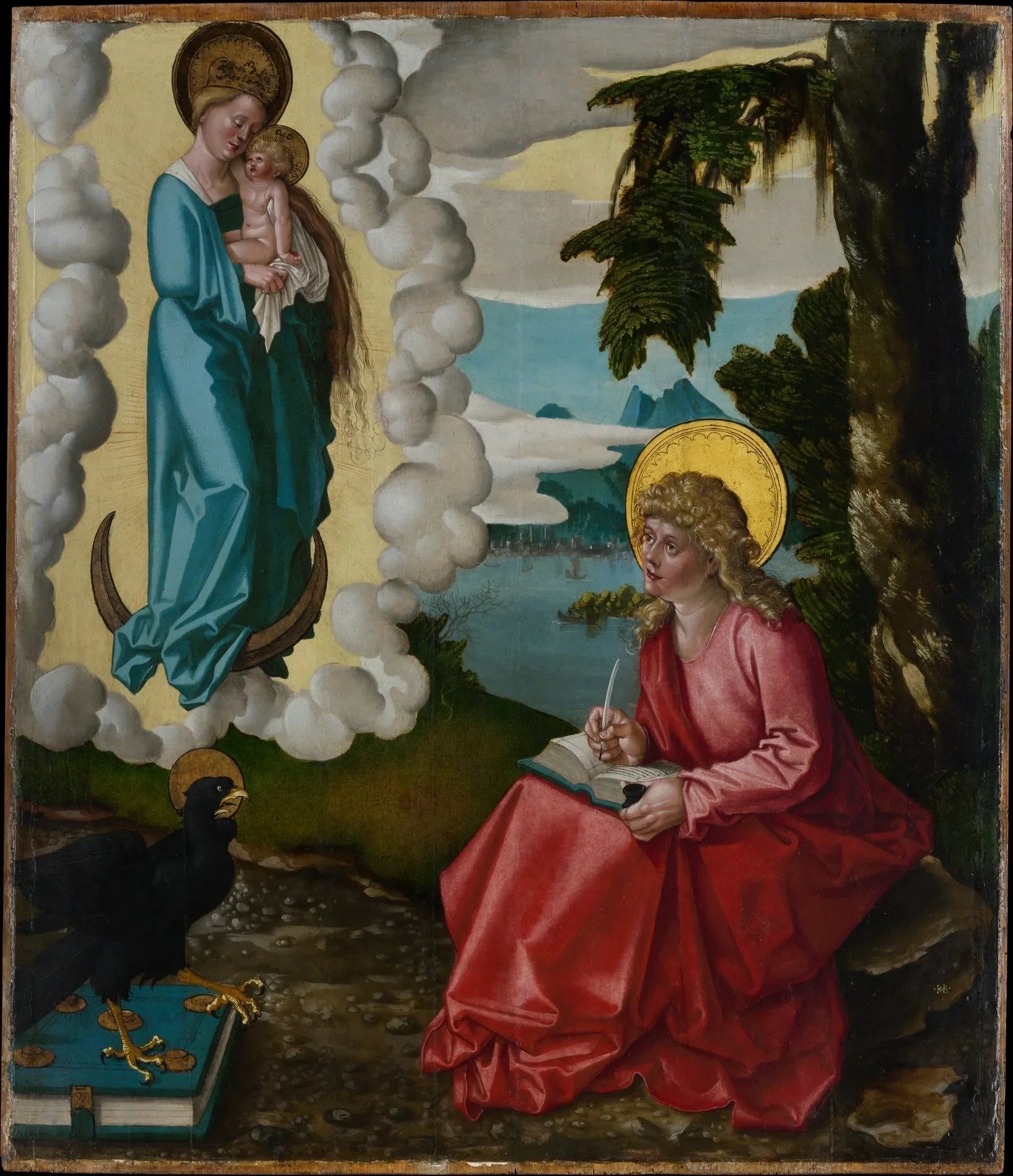 Saint Jean sur l'île de Patmos - Hans Baldung Grien image 1 reproduction artisanale de tableau