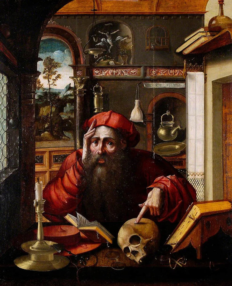 Saint Jérôme avec un crâne (d'après Albrecht Dürer) - Marinus van Reymerswale