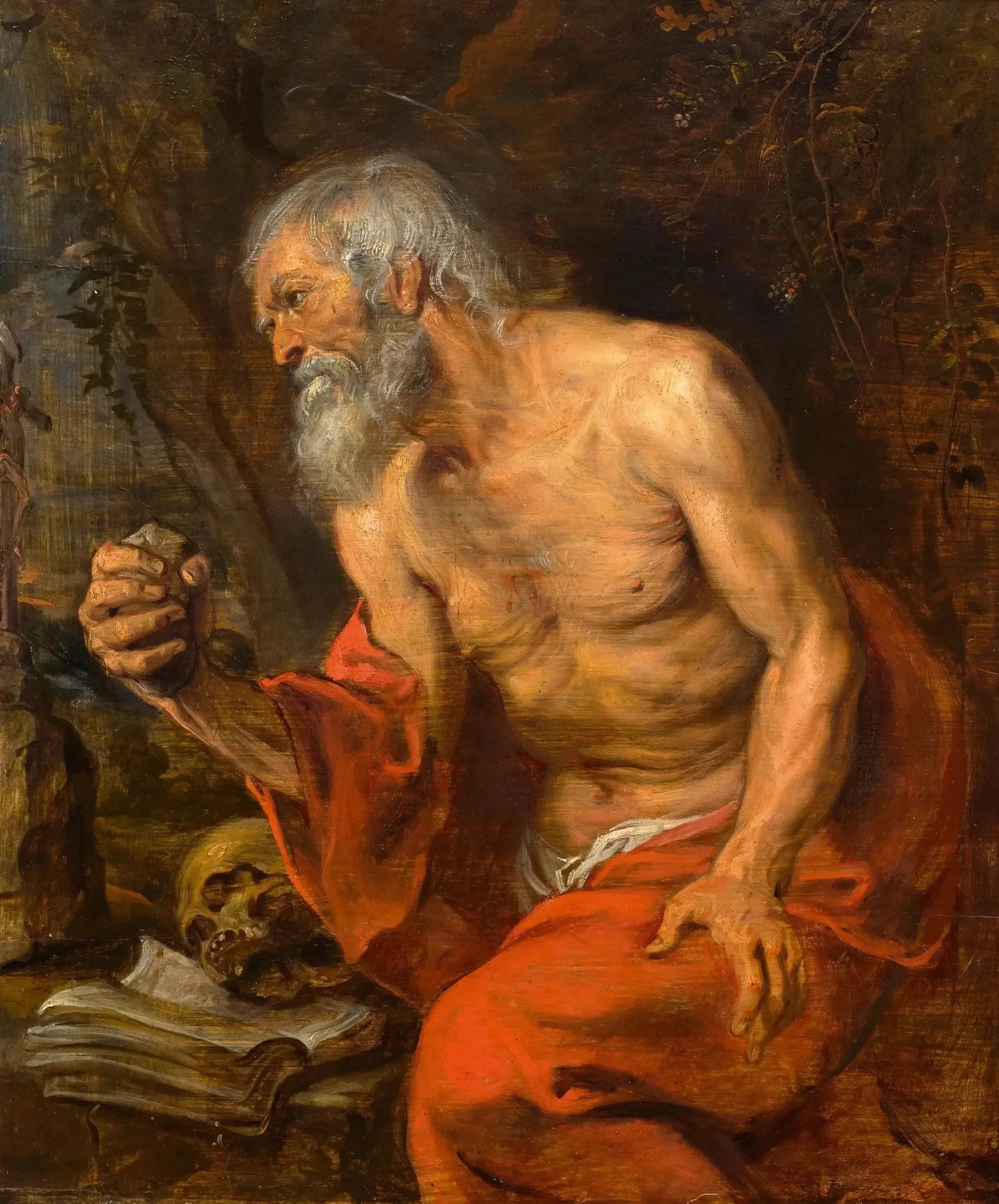 Saint Jérôme dans le désert - Antoine van Dyck image 1 reproduction de peinture à l’huile