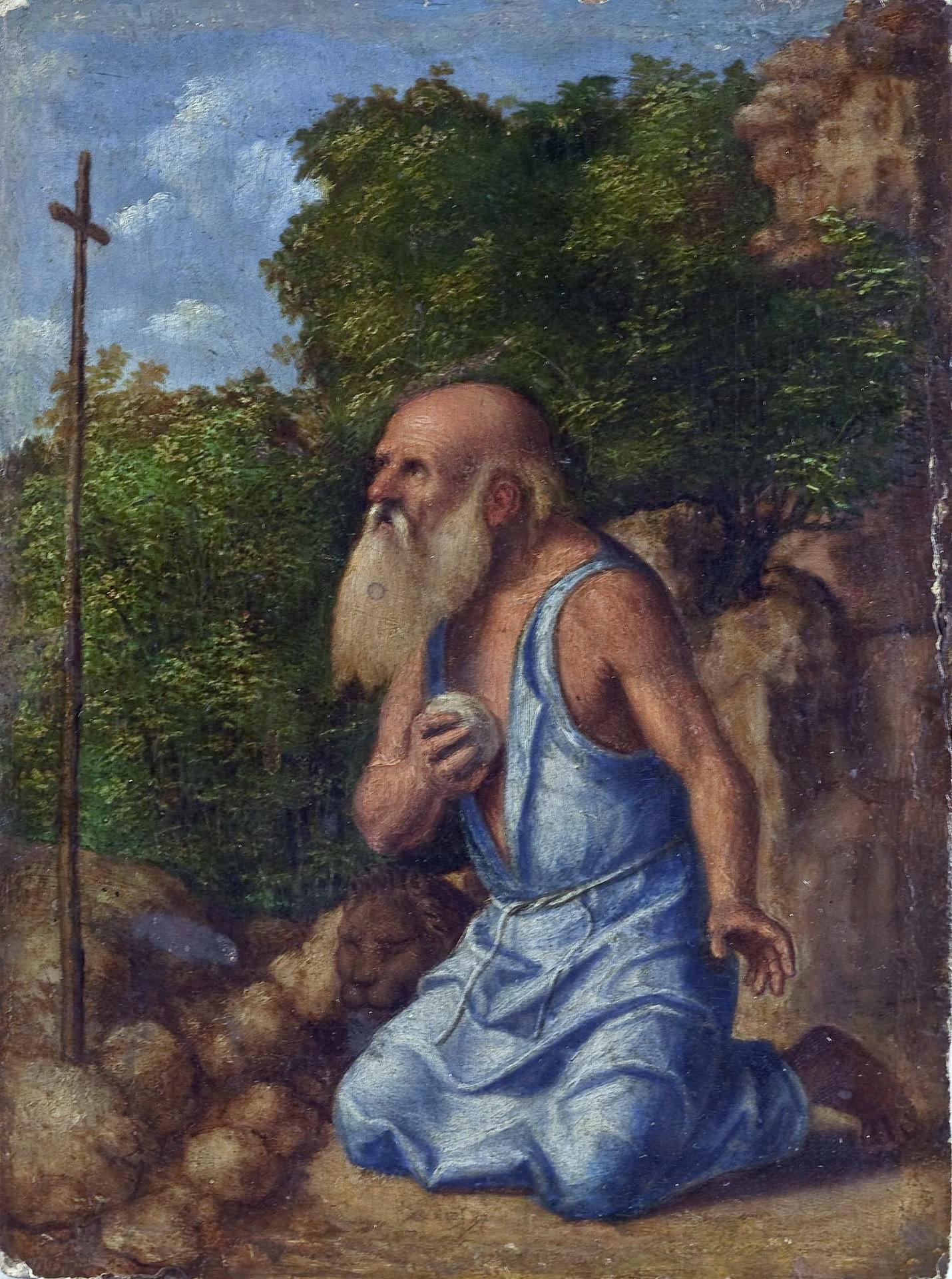 Saint Jérôme dans le désert - Cima da Conegliano image 1 copie de tableau peinte à la main