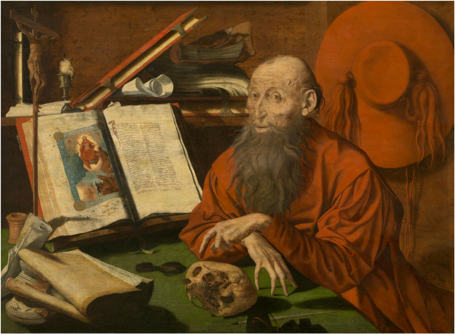 Saint Jérôme de Bethléem - Marinus van Reymerswale image 1 reproduction artisanale de tableau