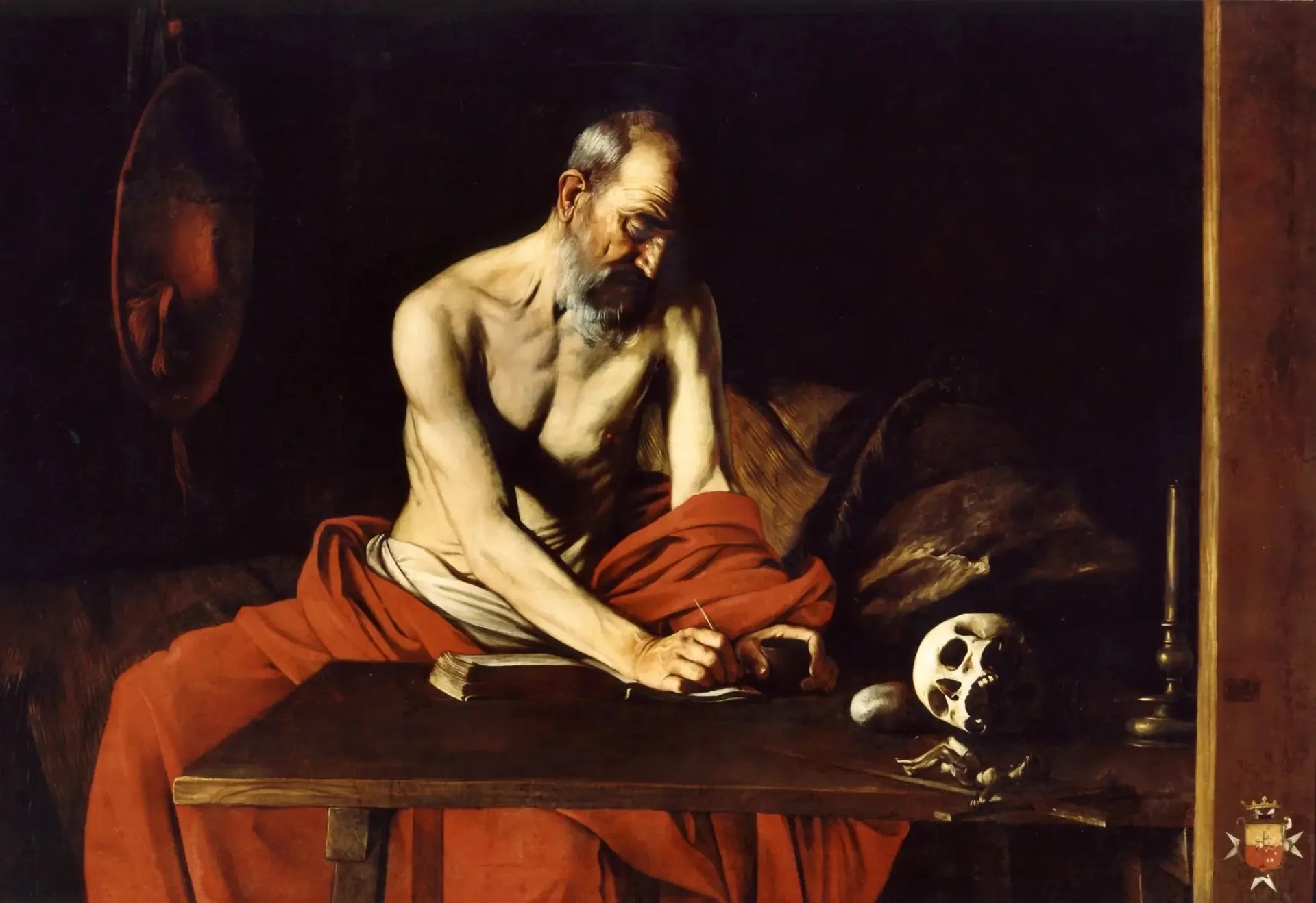 Saint Jérôme écrivant - Le Caravage image 1 reproduction d’œuvre d’art à l’huile