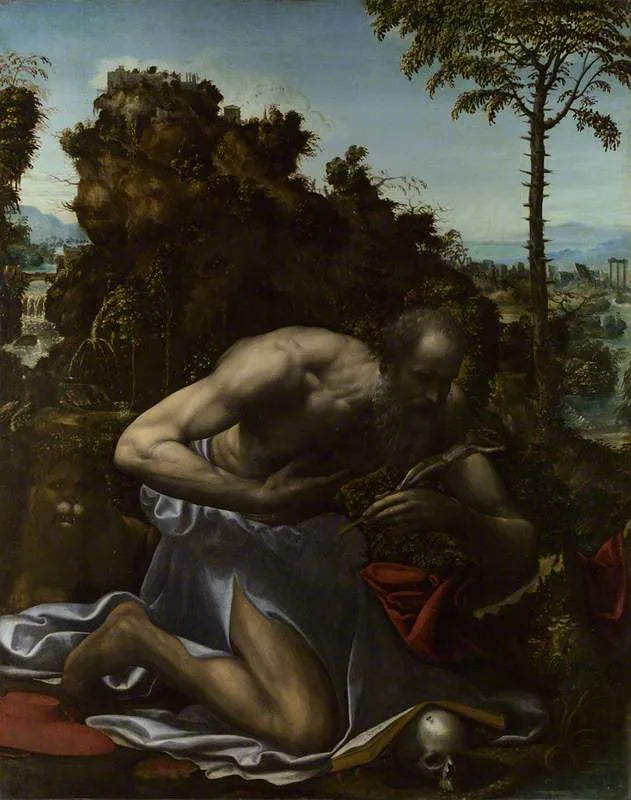 Saint Jérôme en pénitence - Il Sodoma (Giovanni Antonio Bazzi) image 1 copie de tableau peinte à la main