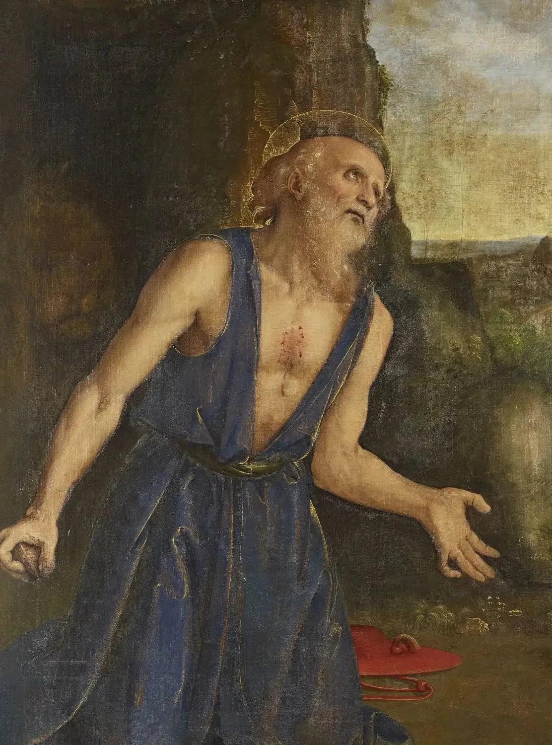 Saint Jérôme en pénitence - Pietro Perugino image 1 reproduction artisanale de tableau