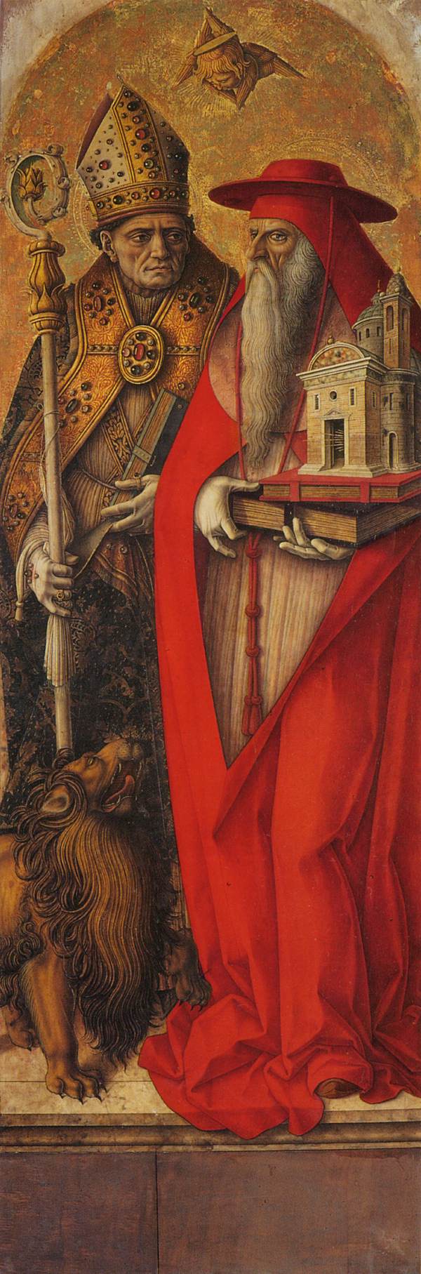 Saint Jérôme et Saint Augustin - Carlo Crivelli image 1 reproduction de peinture à l’huile