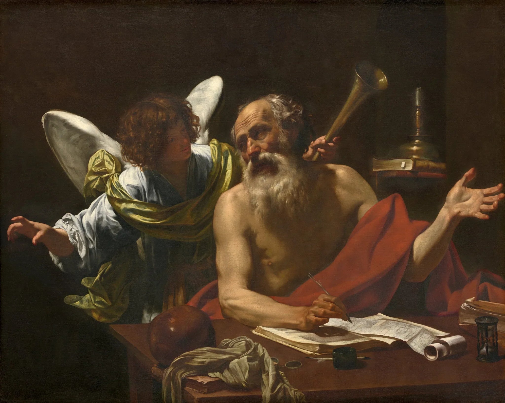 Saint Jérôme et l'Ange - Simon Vouet image 1 reproduction réalisée par Alpha Reproduction