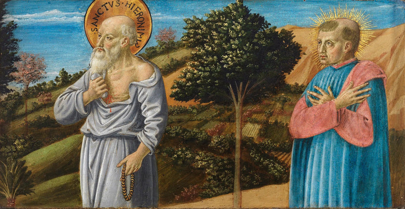 Saint Jérôme et le bienheureux Bartolo Buompedoni de San Giminiano - Benozzo Gozzoli