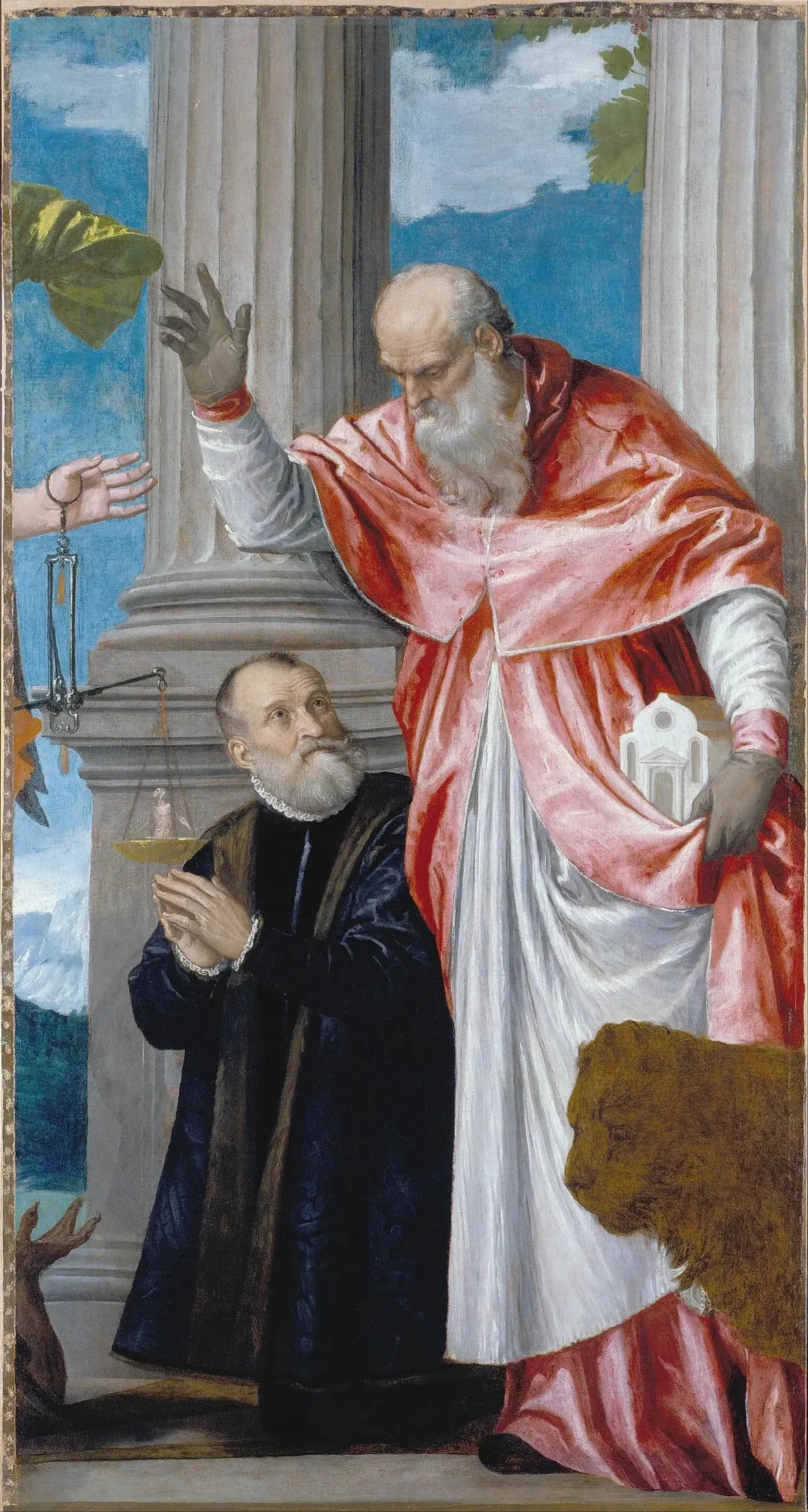 Saint Jérôme et un donateur - Paul Véronèse image 1 reproduction artisanale de tableau