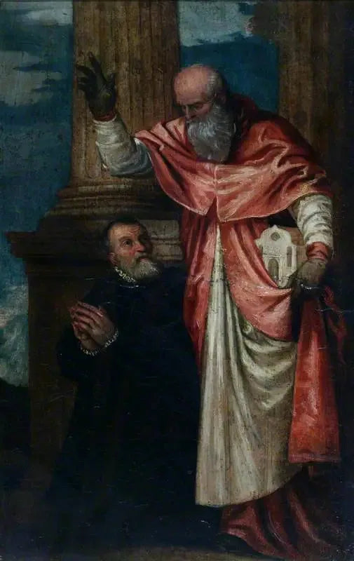 Saint Jérôme et un donateur - Paul Véronèse image 1 copie peinte à la main à l’huile