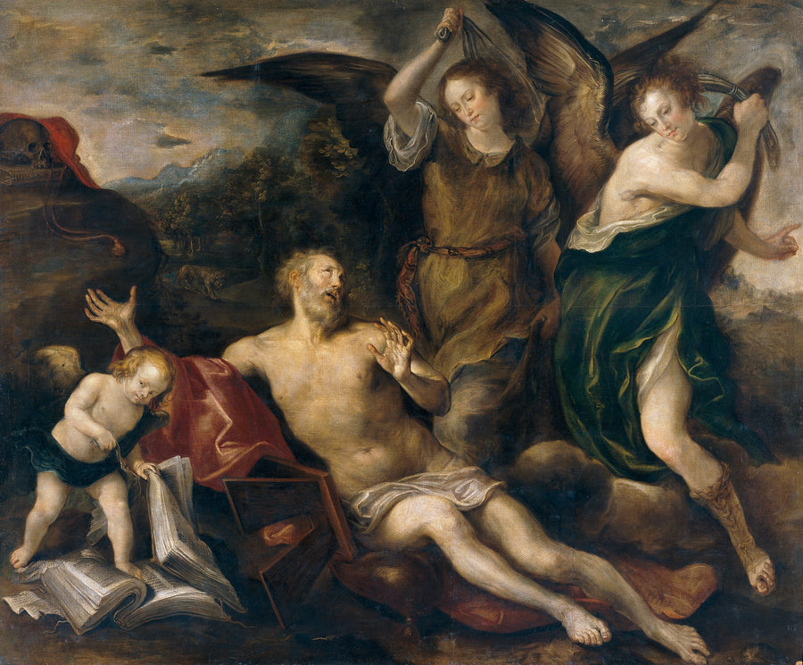 Saint Jérôme fouetté par les anges - Francisco Camilo