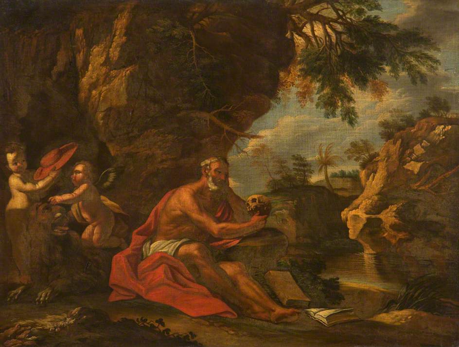 Saint Jérôme - Giovanni Benedetto Castiglione image 1 reproduction d’œuvre d’art à l’huile