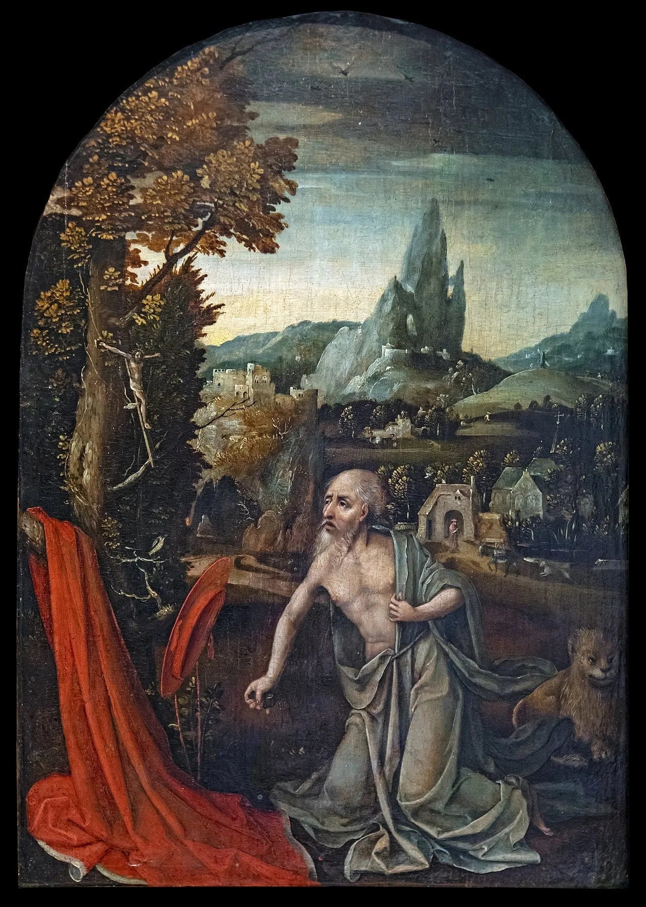 saint Jérôme - Joachim Patinier image 1 copie peinte à la main à l’huile