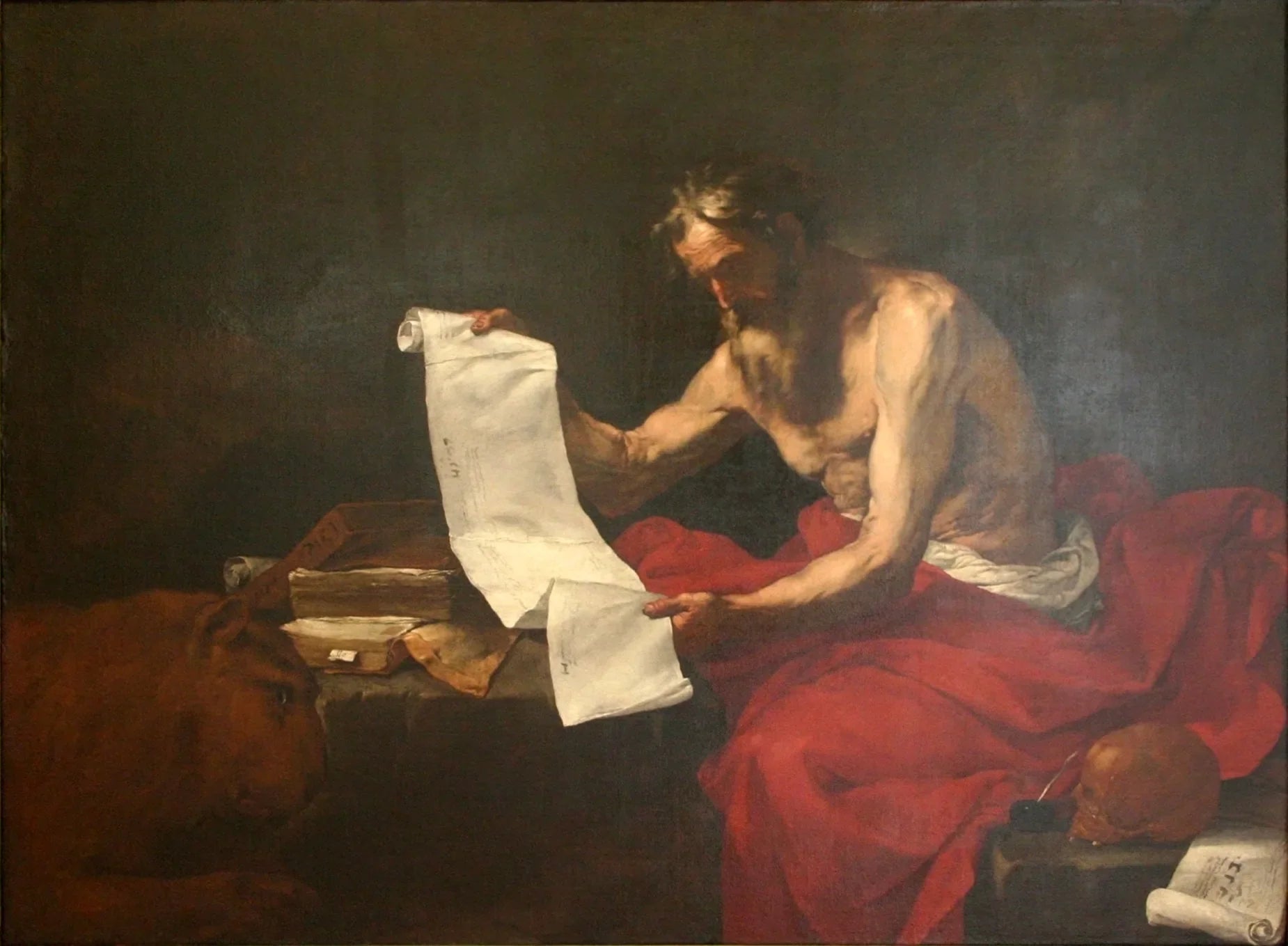 Saint-Jérôme - Jusepe de Ribera image 1 reproduction de peinture à l’huile