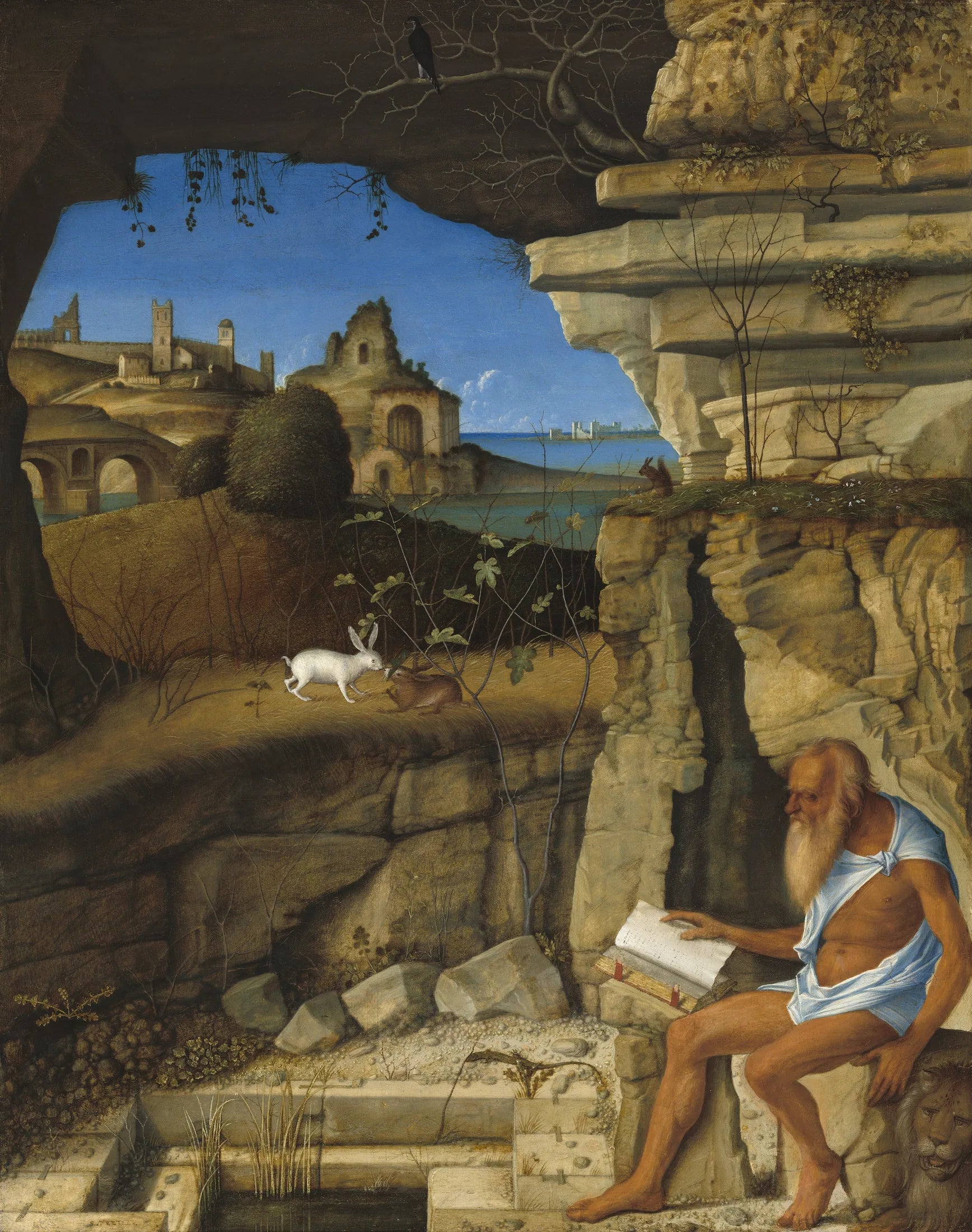 Saint Jérôme lisant à la campagne - Giovanni Bellini image 1 reproduction réalisée par Alpha Reproduction