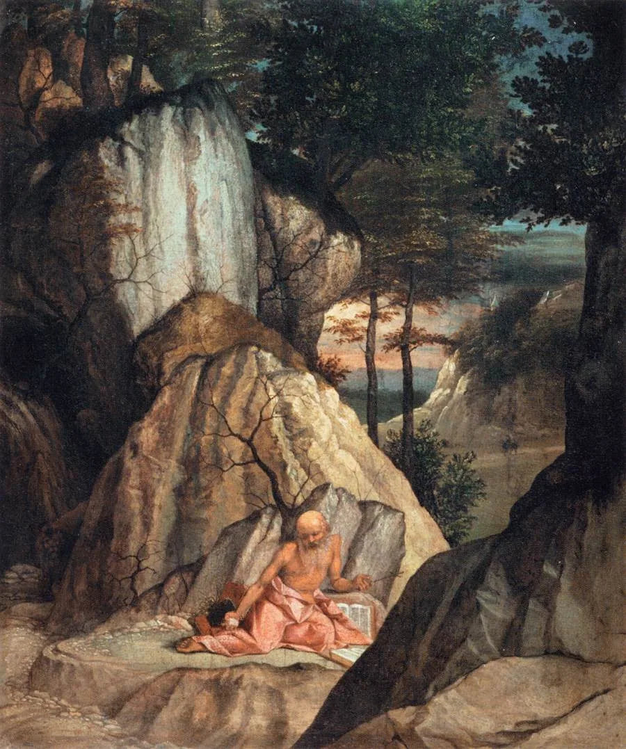 Saint-Jérôme - Lorenzo Lotto image 1 copie de tableau peinte à la main