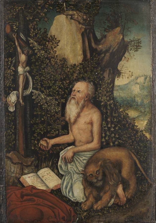 Saint Jérôme - Lucas Cranach the Elder image 1 copie de tableau peinte à la main