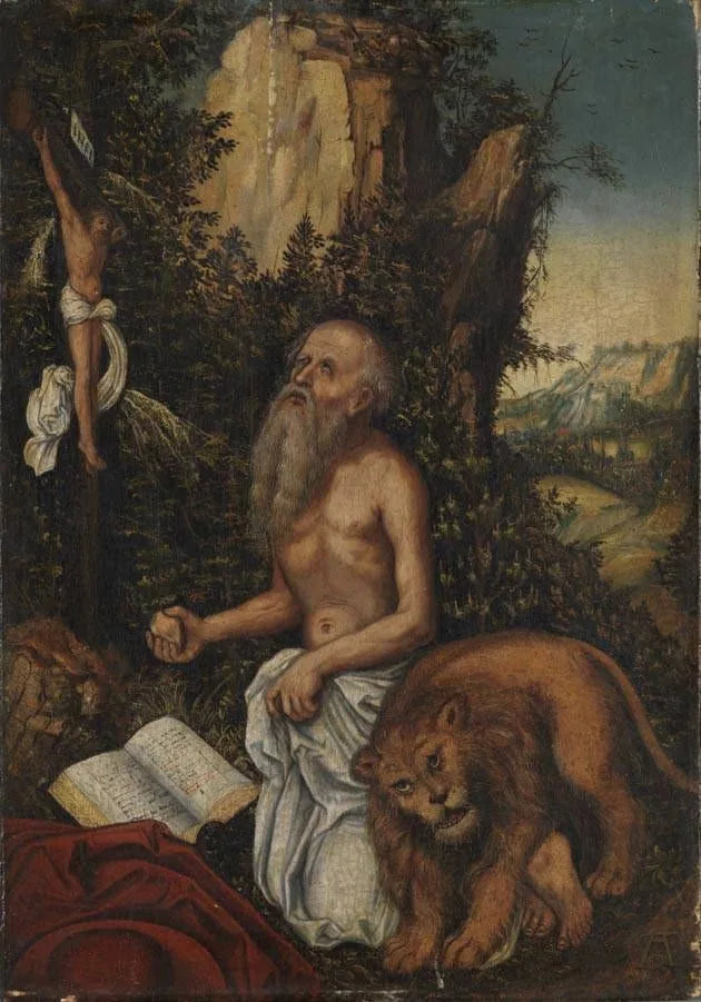 Saint Jérôme - Lucas Cranach the Elder image 1 reproduction artisanale de tableau